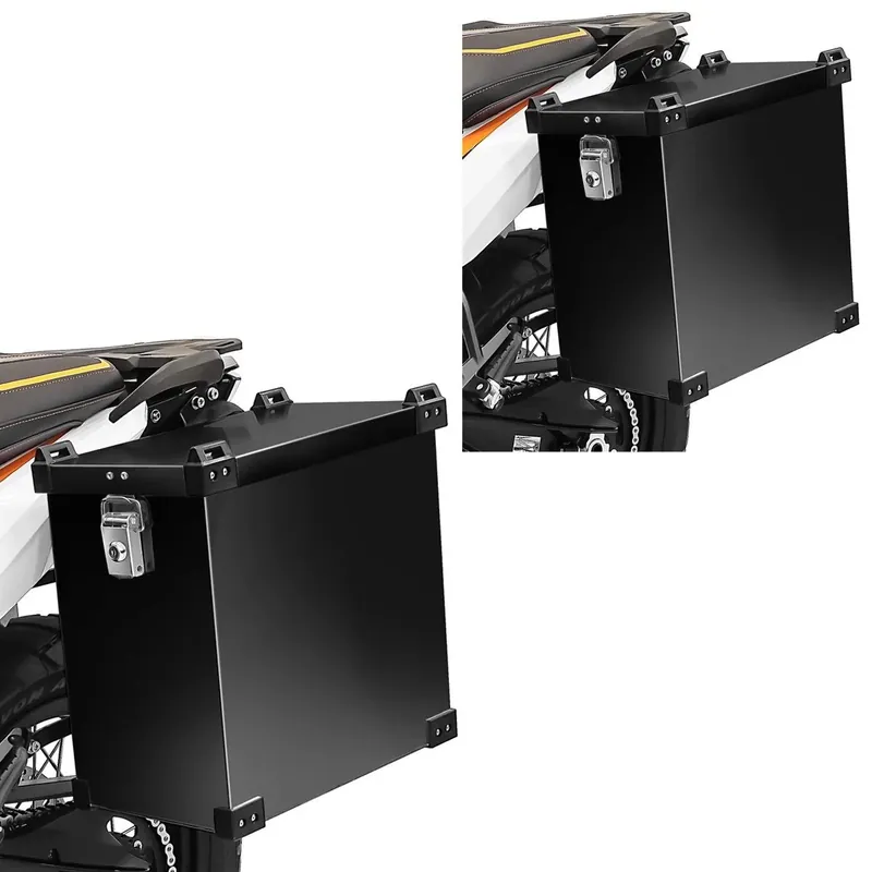 Dagaanbieding 2x Motor Koffer Aluminium Bagtecs Namib 35l Zijkoffer zwart Discount Set