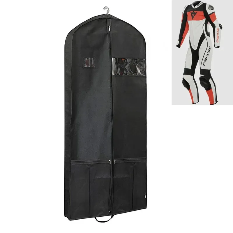 Motor leren pak kledingtas 65 x 170 cm Tourtecs LK14 beschermhoes ademend zwart Actieprijs