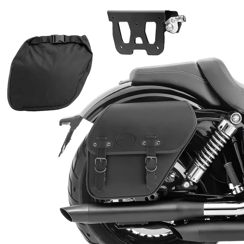 Tijdelijk Beschikbaar Zadeltas compatibel met Kawasaki Vulcan S/ Café 15-26 met houder afneembar rechts Fargo 13l Craftride