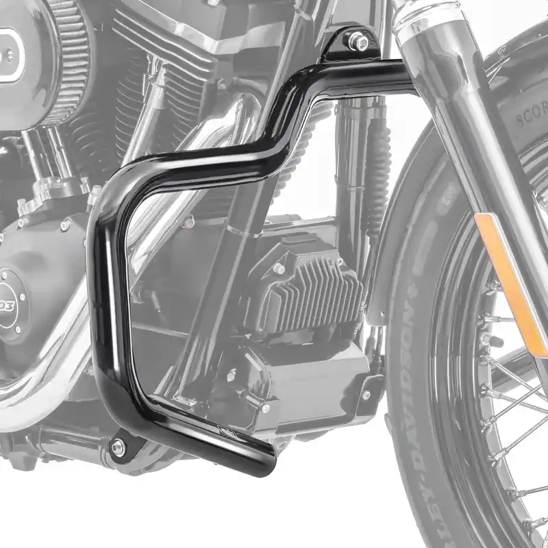 Beperkte Voorraad Valbeugel Mustache passend voor Harley Davidson Dyna - 2017 zwart Craftride