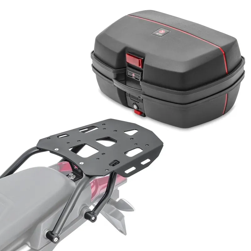 Set Topkoffer + Drager compatibel met Aprilia Tuareg 660 22-26 Topcase TB8 45L Bagtecs Direct Verzonden