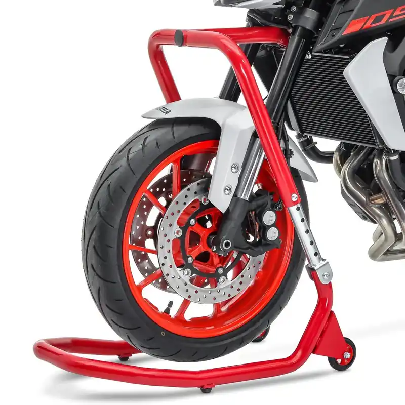 Hete Deal Stuurkopsteun Paddock Stand V5 compatibel met KTM 1290 Super Duke GT 16-24 rood