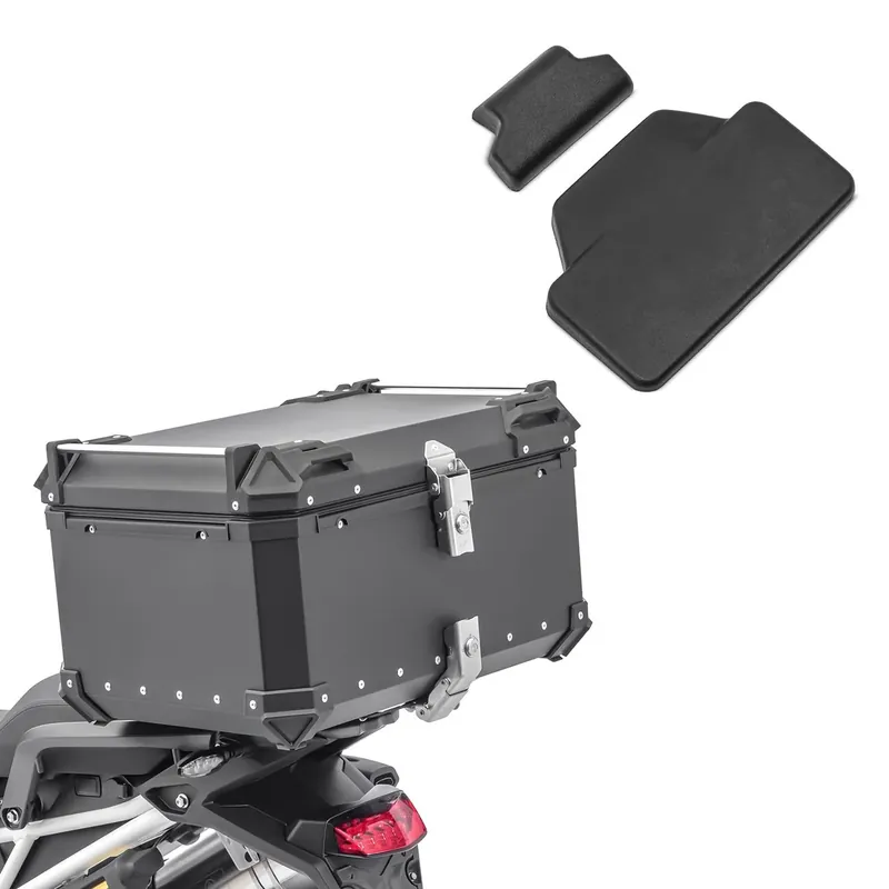 Direct Beschikbaar Set Motor aluminium topkoffer 65L + passagier rugkussen topcase geschikt voor Harley Davidson Pan America 1250 / Special Bagtecs XB65 zwart
