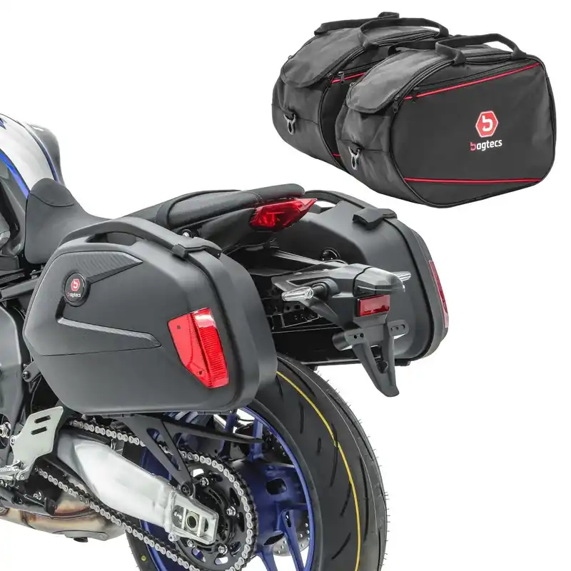 Alleen Vandaag Zijkoffers + topkoffer compatibel met Honda CB 1000 R / 650 F Binnentassen SC22 zwart