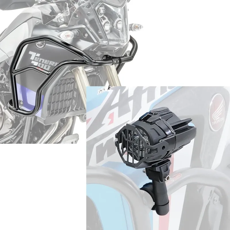 Set: Valbeugel boven XL compatibel met Yamaha Tenere 700 19-24 Motoguard crashbar voor tank en kuip + Motor Groot licht LED Set compatibel met Yamaha Tenere 700 Lumitecs S22X Koop Online