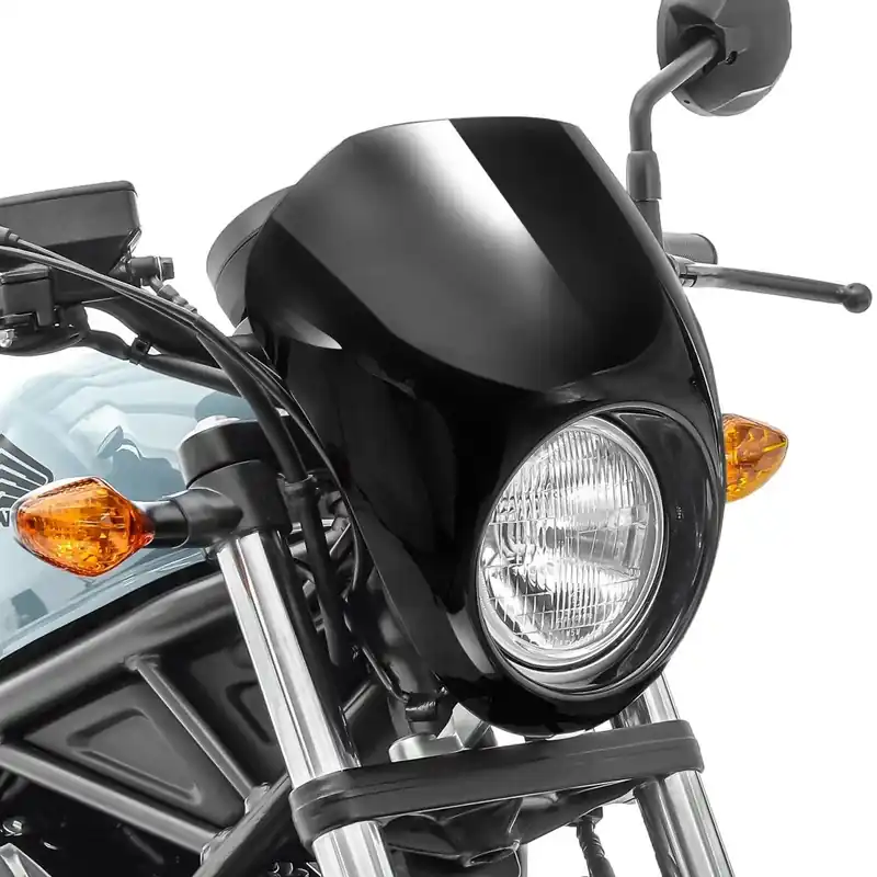 Koplamp kuip passend voor Harley Davidson Sportster 883 / Custom windscherm Craftride SM5 zwart Aanbieding