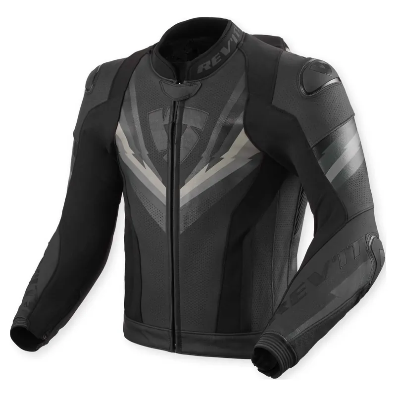 REV'IT! Quantum 3 Pro Leren Motorjas Zwart-Antraciet 46 Populair