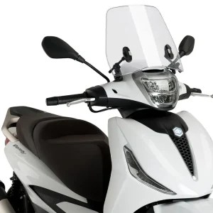 Windscherm Puig Trafic transparant / helder voor Piaggio Beverly 300ie / 400ie 2022 Beperkte Voorraad