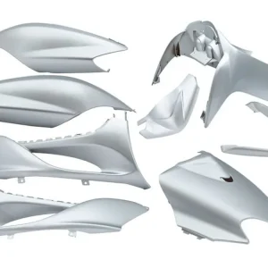 Kappenset EDGE 9-delig zilver Metaalic voor MBK Mach G, Yamaha Jog R, Jog RR 50cc 2T Fabrieksprijs