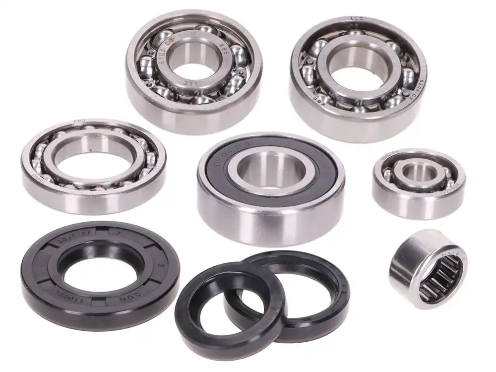 Populair LagerSet Motor incl. Keerringen voor Vespa Lang frame 20mm 50, S, N, R, L, Special, Elestart, PK, 80, 90, 125