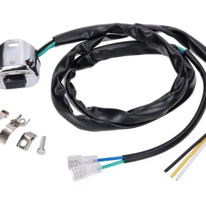 Finale Uitverkoop Stuurschakelaar verchroomd Merit Replica universeel met Kabel voor Puch, Sachs Brommer