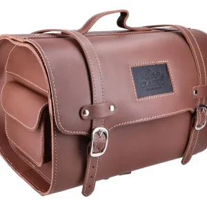 Veilige Betaling Lederkoffer Echtleder bruin ca. 26 Liter 38x27x26 voor Vespa / LML