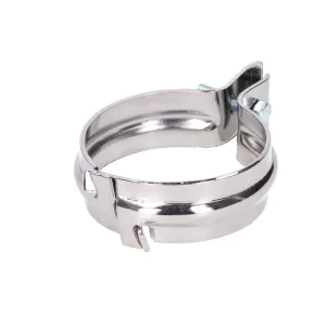 Rechtstreeks Van De Fabrikant Uitlaatklem achter Chroom 2-delig (brede Uitvoering) voor voor Simson S50, S51, SR53, S70, S83, SR50, SR80