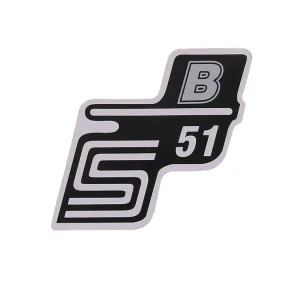 Schriftzug S51 B Folie / Sticker zilver voor Simson S51 Merkproduct