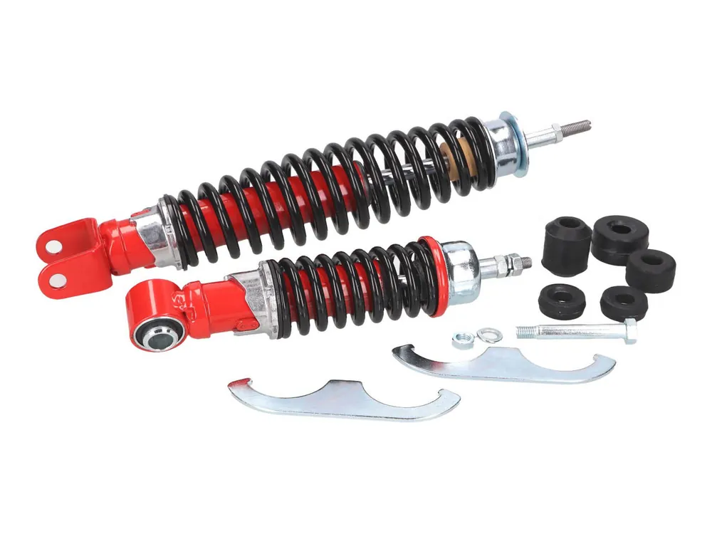 Favoriet Onderstel set / Schokbreker Set Carbone Sport rood / zwart voor Vespa PK 50 van 1989