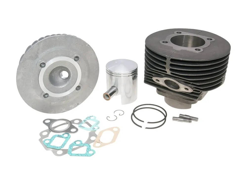 Cilinderkit Polini Gietijzer Dubbele inlaat 130cc 57mm voor Vespa 125 ETS, PK, Primavera 2T, Primavera ET3 2T, XL Lage Kosten