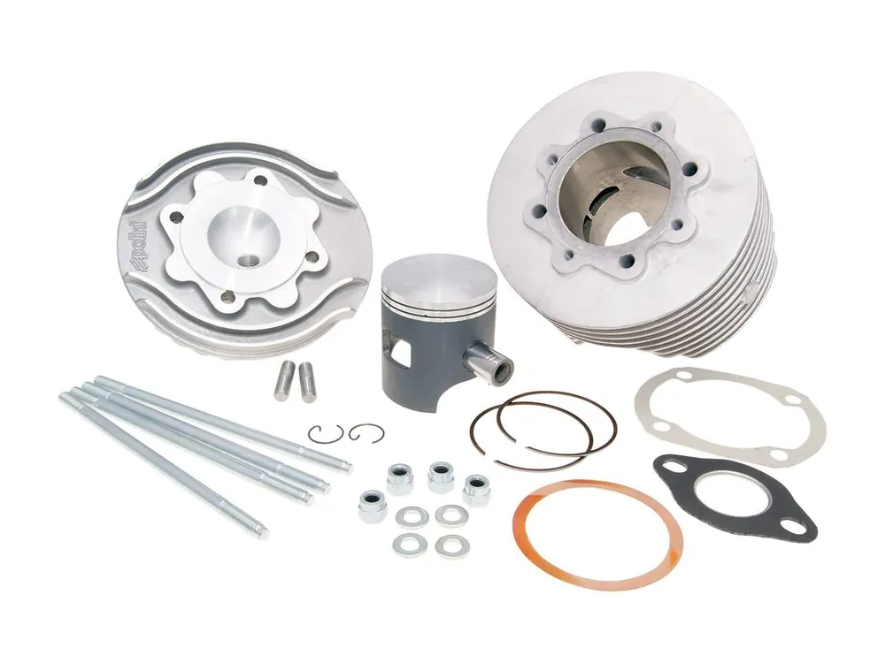 Cilinderkit Polini Aluminium Racing Evolution 130cc 57mm voor Vespa 125 ETS, PK, Primavera 2T, Primavera ET3 2T, XL Speciale Aanbieding