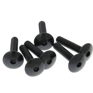 Schroevenset 6 Stuks Kap zwart - M6x30 Beste Prijs