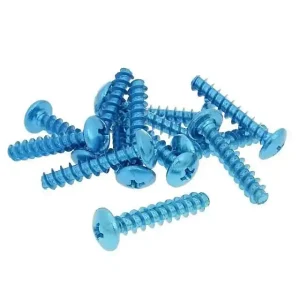 Dagaanbieding Schroevenset 12 Stuks Kap blauw - 6x30