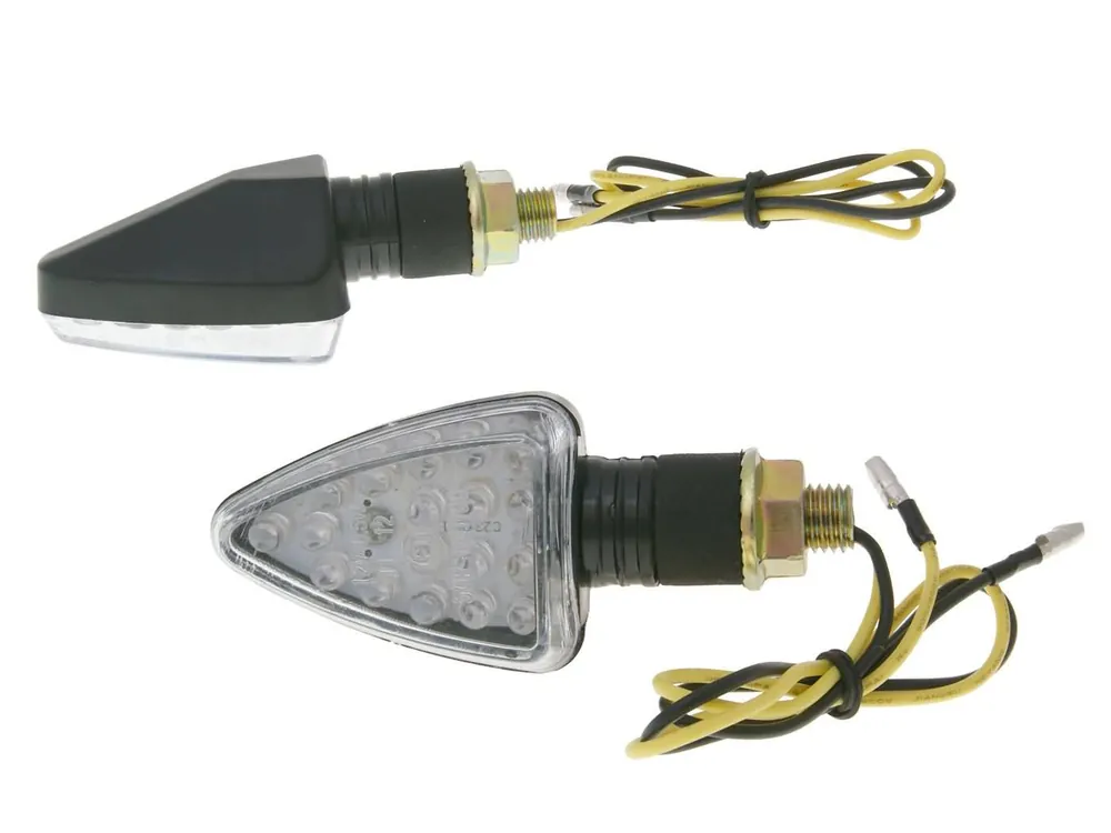 Actieprijs Knipperlicht Set M10 LED zwart Mini, kort