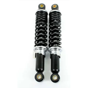 Must-Have Schokbreker Set DMP 280mm zwart voor Kreidler, Honda Camino, Vespa Citta, Puch Maxi, Tomos Brommer, Brommer, Mokick