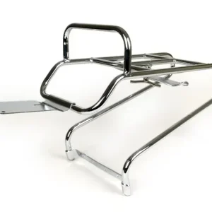 Bagagedrager achter Moto Nostra horizontaler ReserveradHouder Vespa PX80, PX125, PX150, PX200 Chroom Nieuw