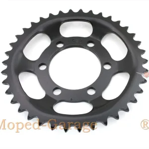 Populair Tandwiel Esjot Staal zwart 38 Tanden 415 voor Zündapp Super Combinette, Sport Falconette, ZD 20, 40, 25, ZL Hai CX 25 TS, ZS ZE C 50 Sport, GTS 50, TS