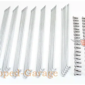 Spaken Chroom 2,58 x 208mm met Nippel (36 Stuks) voor DKW Hummel Gratis Retour