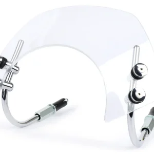 Windbescherming met verchroomden Houdern Moto Nostra b=340mm, h=105mm Vespa GTS 125-300 HPE (2019-)cc transparantes Glas Speciale Aanbieding