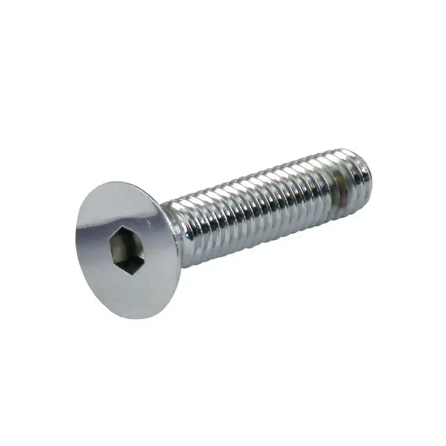 Beperkte Voorraad GW platkop inbusbout chroom M4 5-pak 10mm