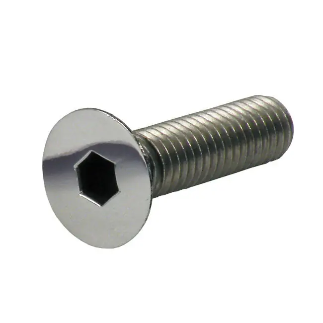 GW platkop inbusbout gepolijst roestvrij 10-24 5-pak 1 1/2" Beste Prijs