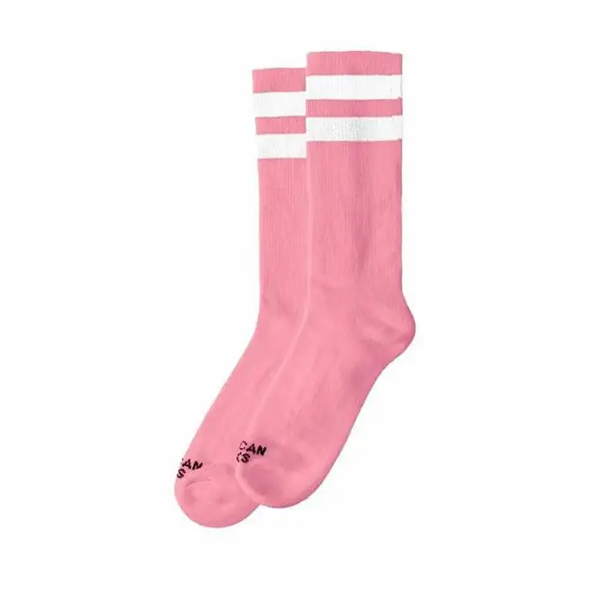American Socks Mid High Bubblegum Wit Gestreept Nu Kopen