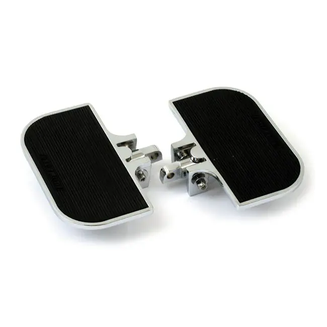 Snelle Levering Mini-D Vloerplanken Zwart Inlegwerk Traditional H-D male mount / Chrome