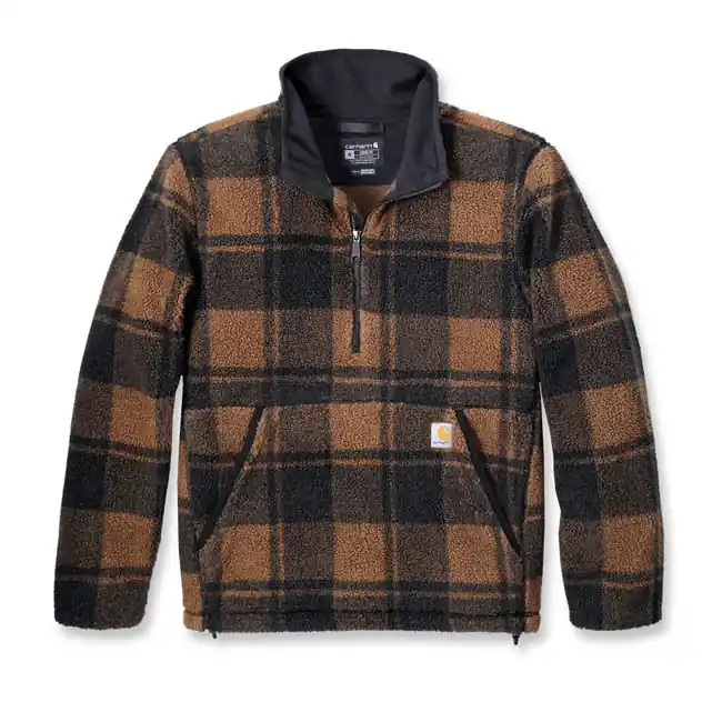 Carhartt Losse fleece trui Brown/Black / S Beste Prijs
