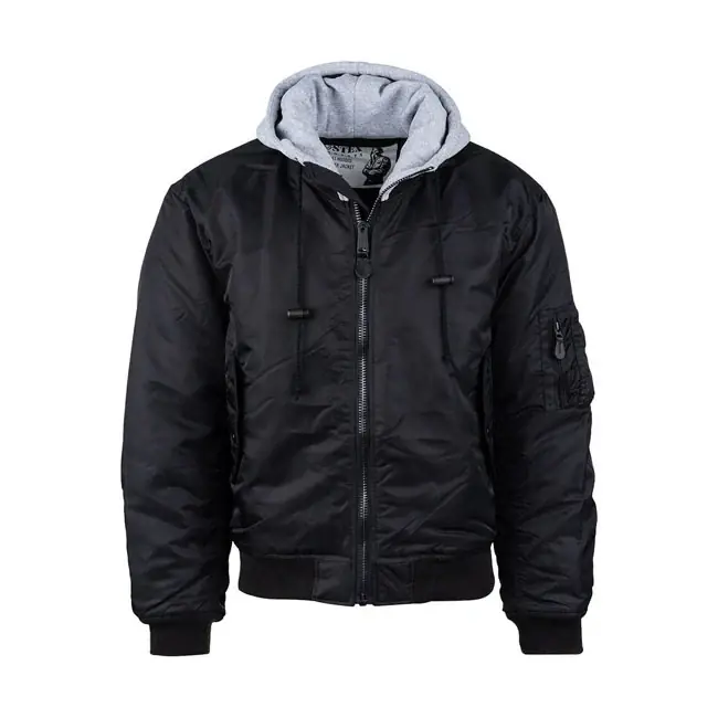 MA-1 Bomber Flight Jas met capuchon Black / S Beste Prijs