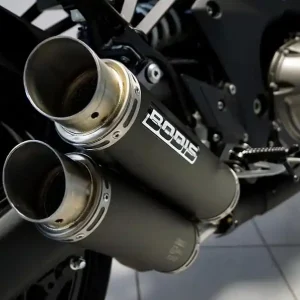 Flitsaanbieding Bodis uitlaat Kawasaki Z1000 2014-2016 Dual GPX2 set RVS Zwart